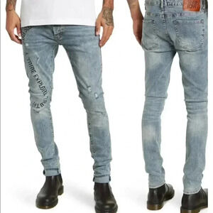 NWT STRIVERS ROW Sugar Maple Distressed Denim Jeans Sugar Maple Mens Sz 40